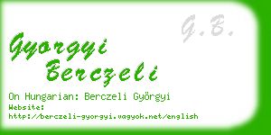 gyorgyi berczeli business card